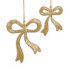 Beaded Bow Hanging Ornament | Gold | 2 sizes