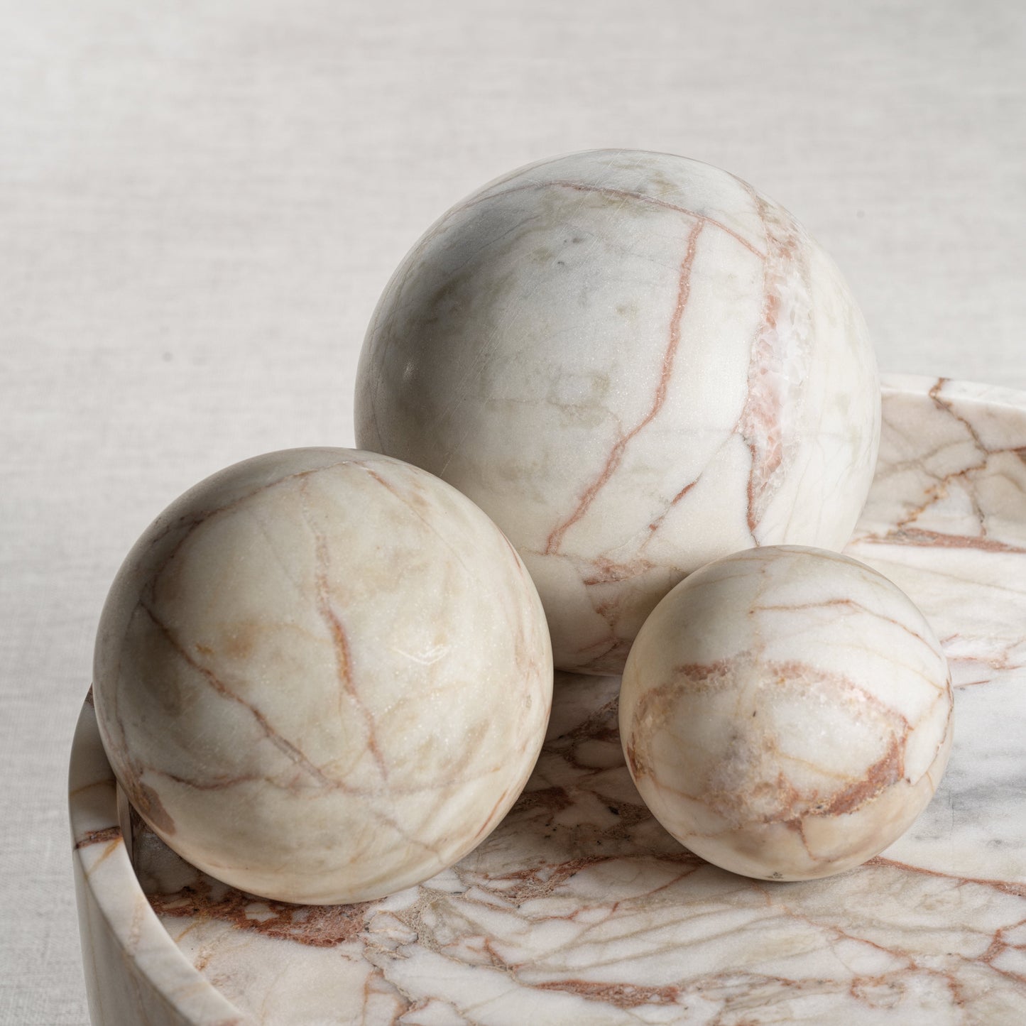 Rosso Verona Matte Marble Fill Ball | Small