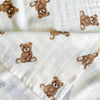 Bamboo Muslin Swaddle | Teddy Bear