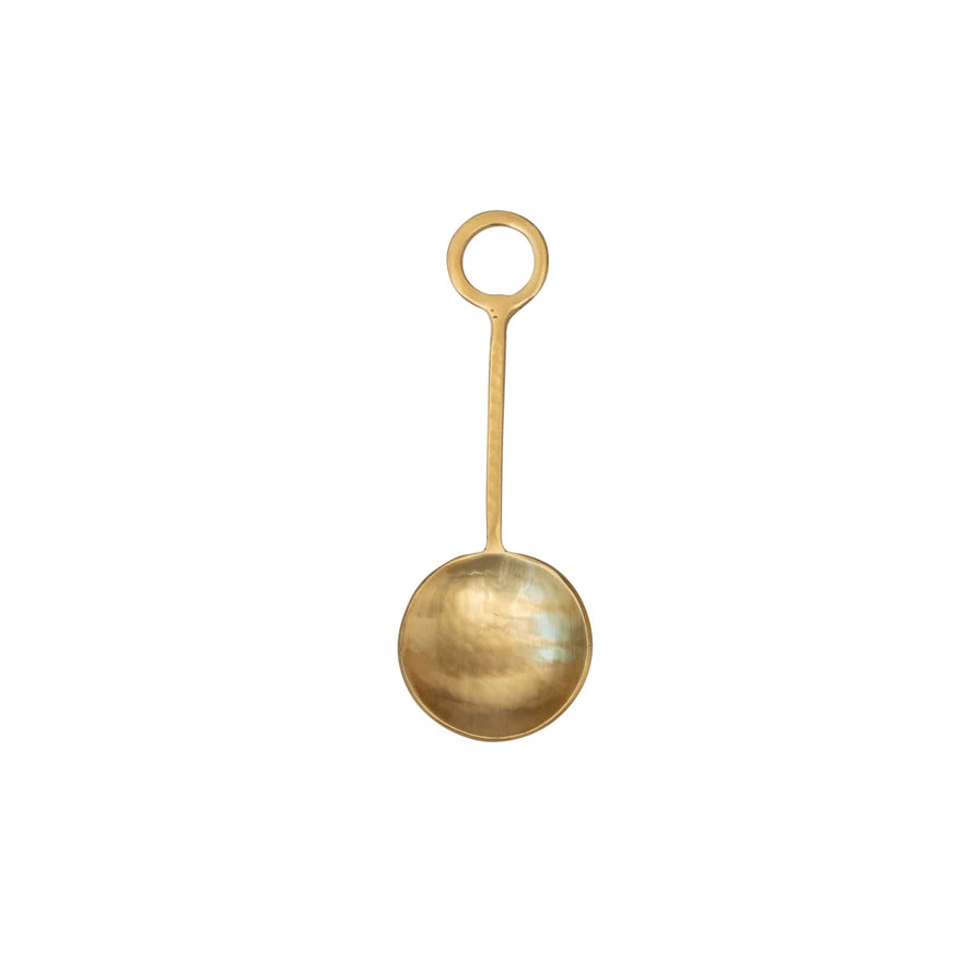Hammered Stainless Steel Spoon | Gold Finish