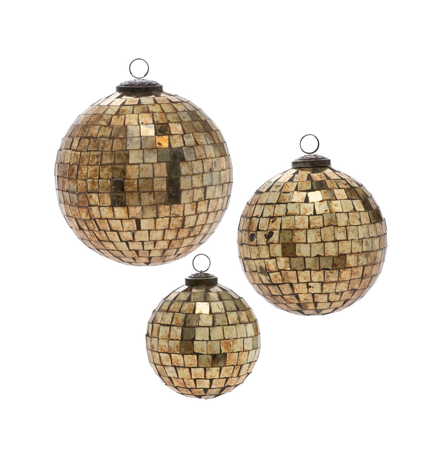 Antiqued Disco Ball Ornament