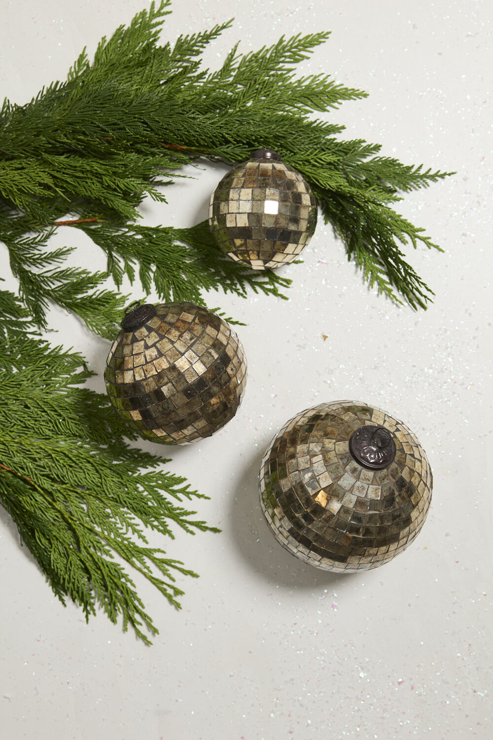 Antiqued Disco Ball Ornament