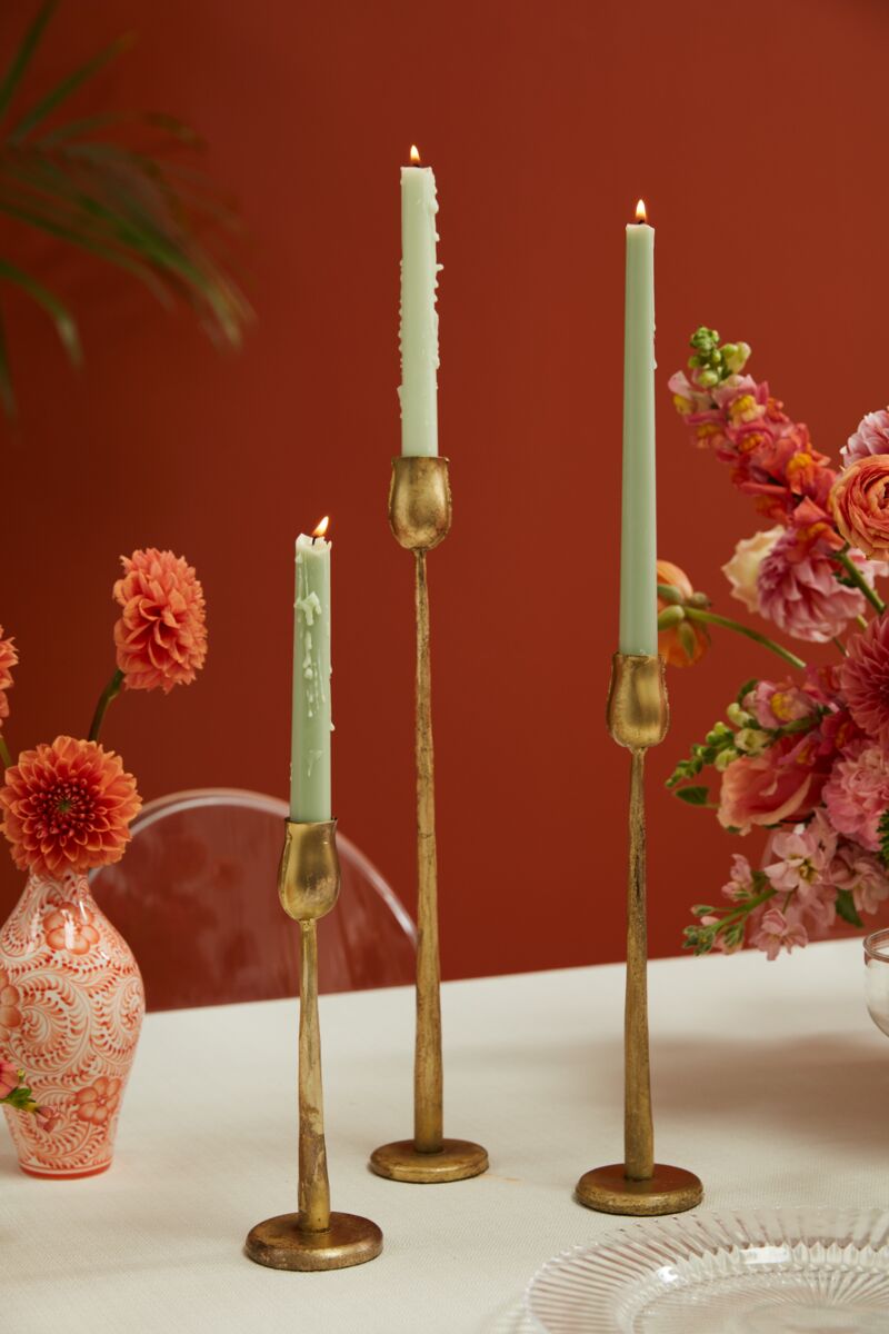 Gold Auric Candlestick | Small (2.5 x 2.25 x 7.5)