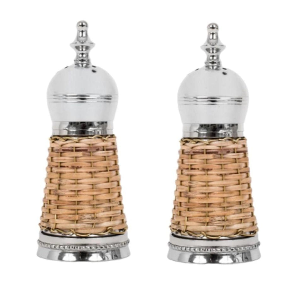Basketweave Wicker Salt & Pepper Shakers