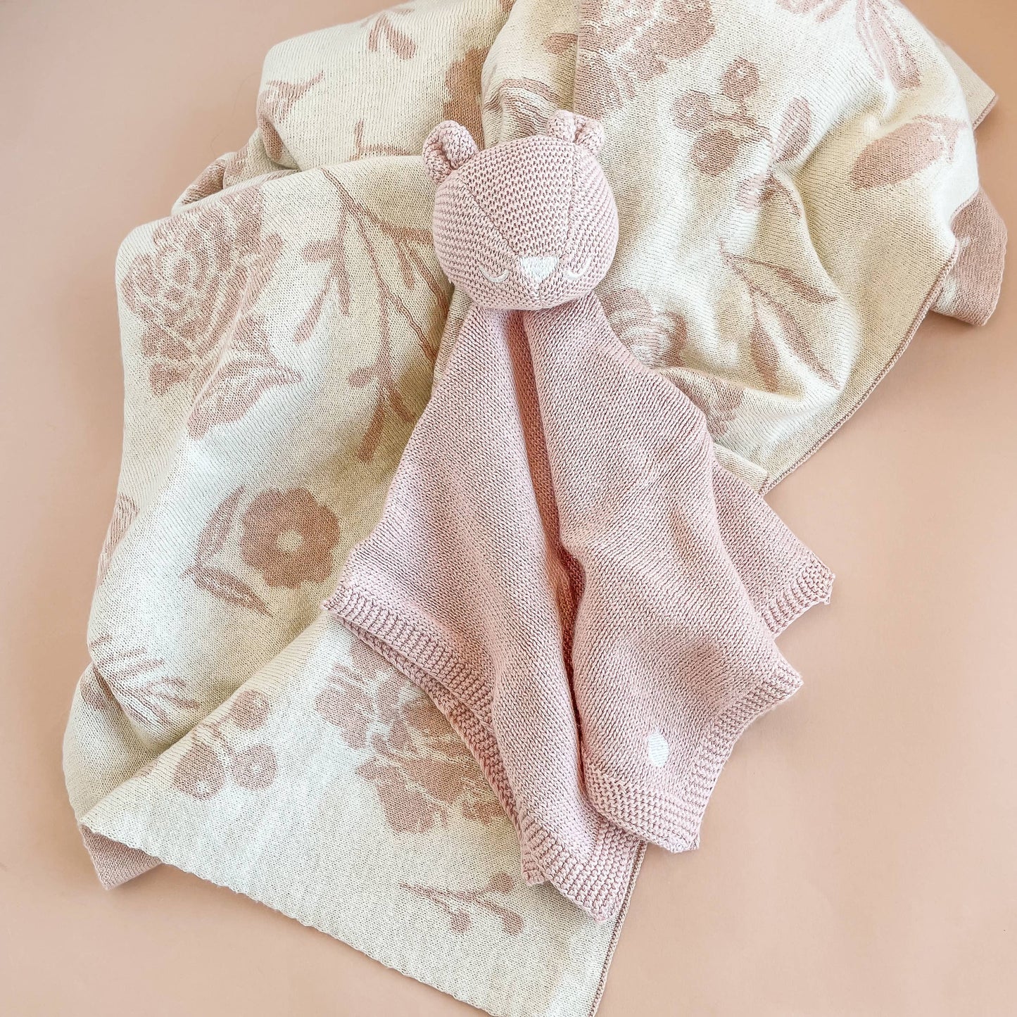 Floral Blanket + Lovey Baby Gift