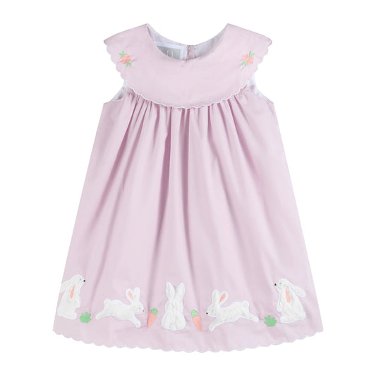Light Purple Bunny + Flowers Dress