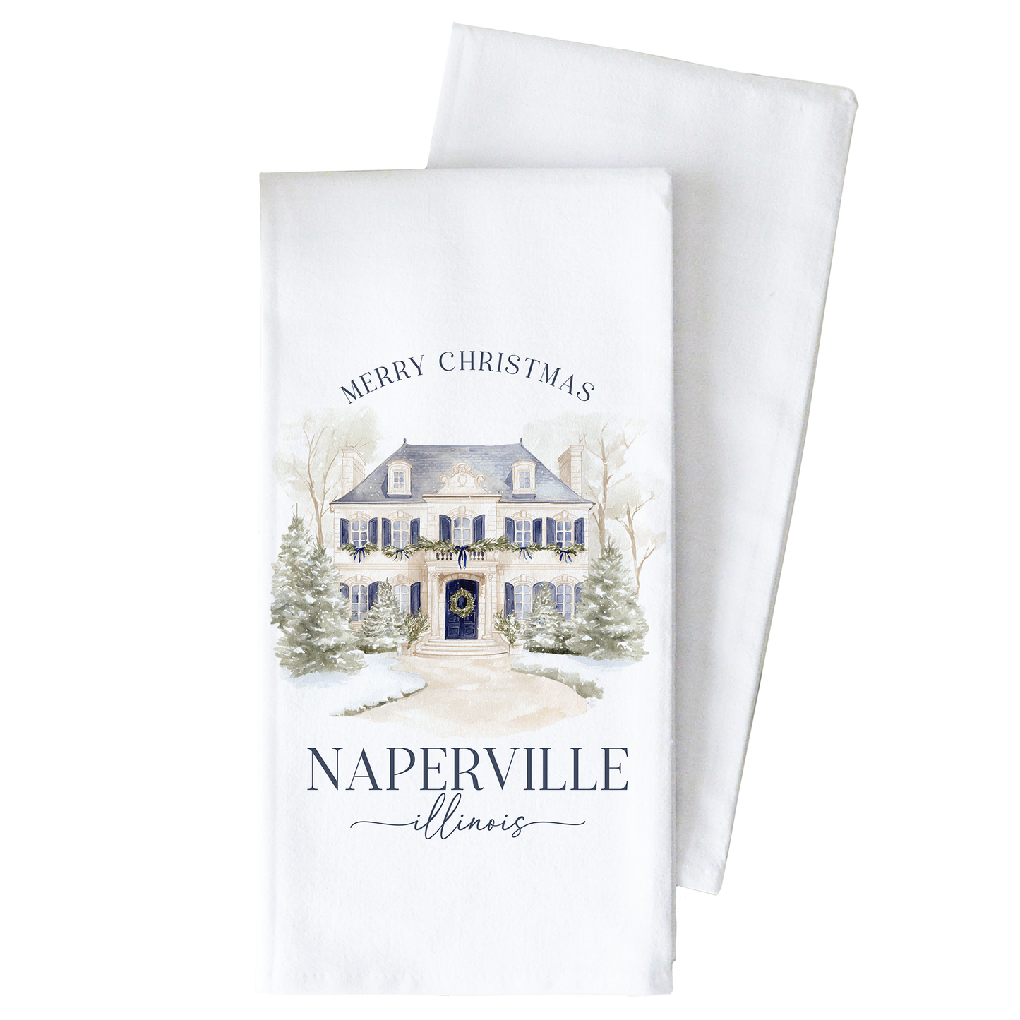 Winter House Tea Towel