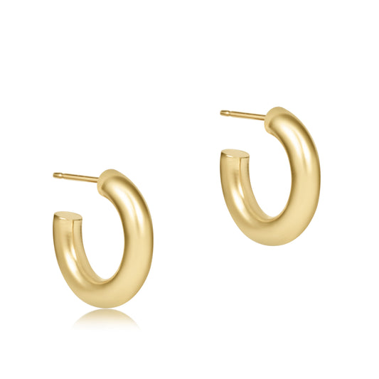 round gold 0.5" post hoop - 4mm | smooth