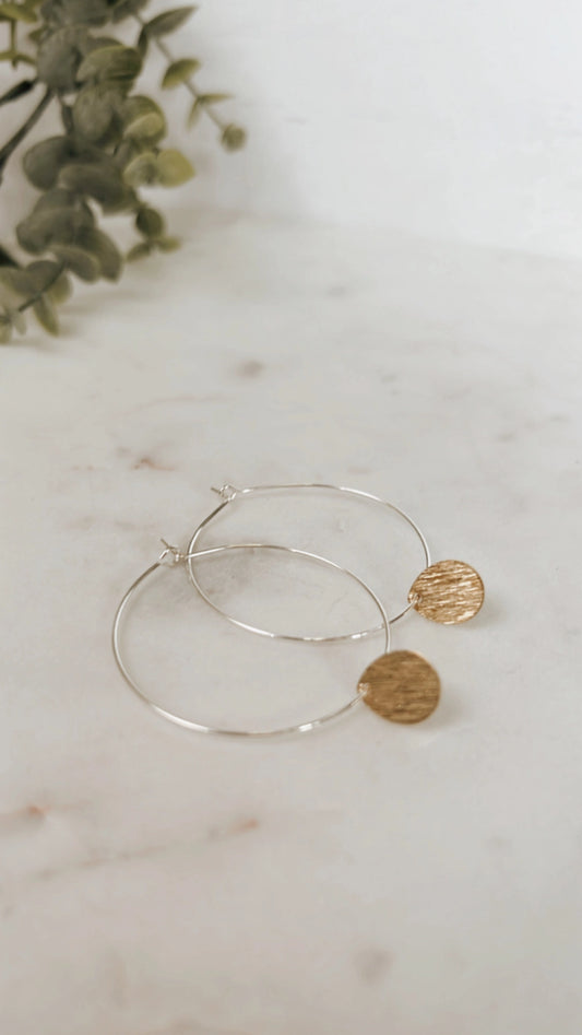 Mixed Metal Hoops | Silver
