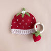 Cotton Crochet Rattle Teether Strawberry
