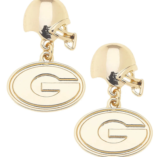 Georgia Bulldogs Logo Helmet Earrings