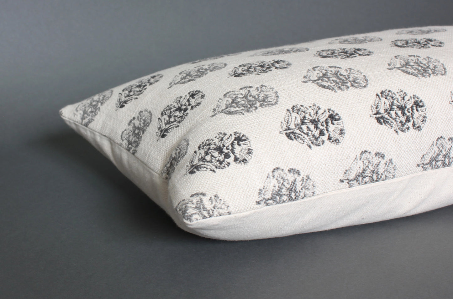 Chara | Charcoal Floral Pillow | Choose Size