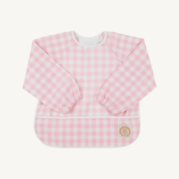 Biscuit Bib | Palm Beach Pink Gingham with Worth Avenue White