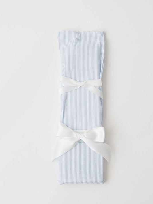 Birthday Knife | Blue Seersucker with White Ribbon