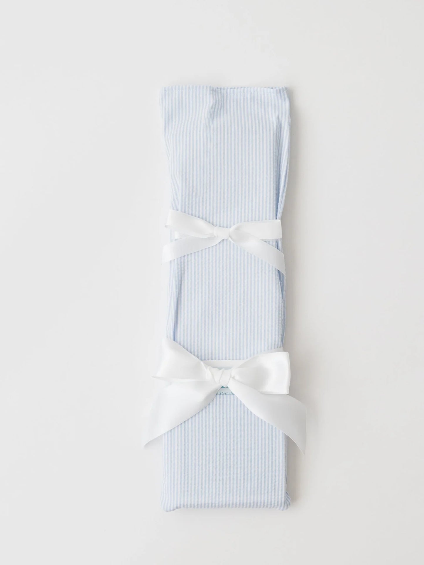 Birthday Knife | Blue Seersucker with White Ribbon