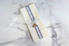 Kitchen Tea Towel, Vintage Navy Blue Stripe, Set of 2