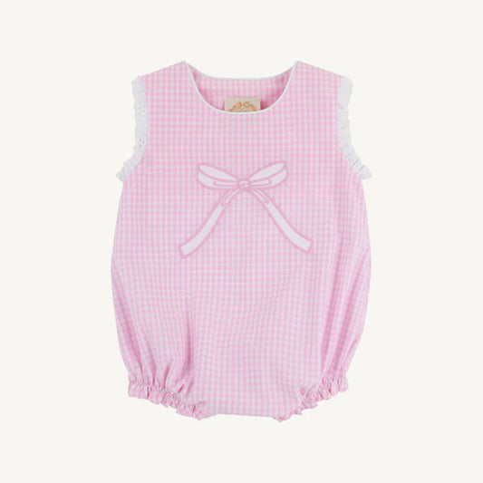 Brooksy Bubble | Pink Greenbrier Gingham & Worth Avenue White with Bow