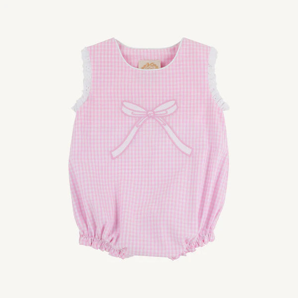 Brooksy Bubble | Pink Greenbrier Gingham & Worth Avenue White with Bow