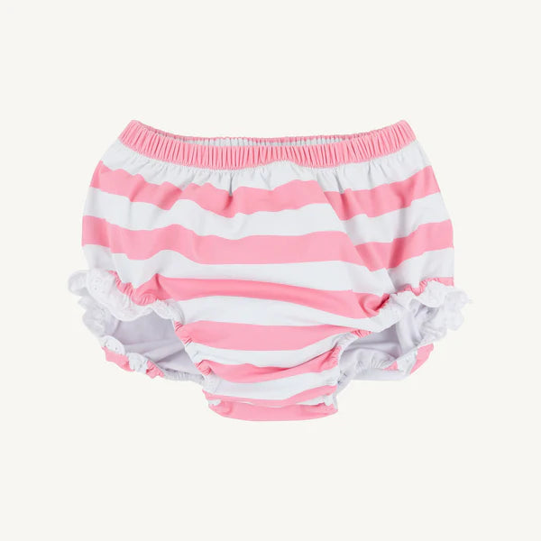 Byrde Bloomer (UPF 35+) | Caicos Cabana Stripe (Hamptons Hot Pink) with Worth Avenue White