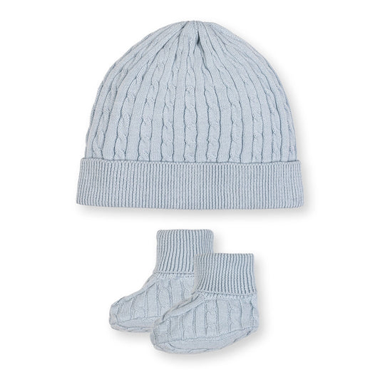 Organic Sweater Beanie and Bootie Set