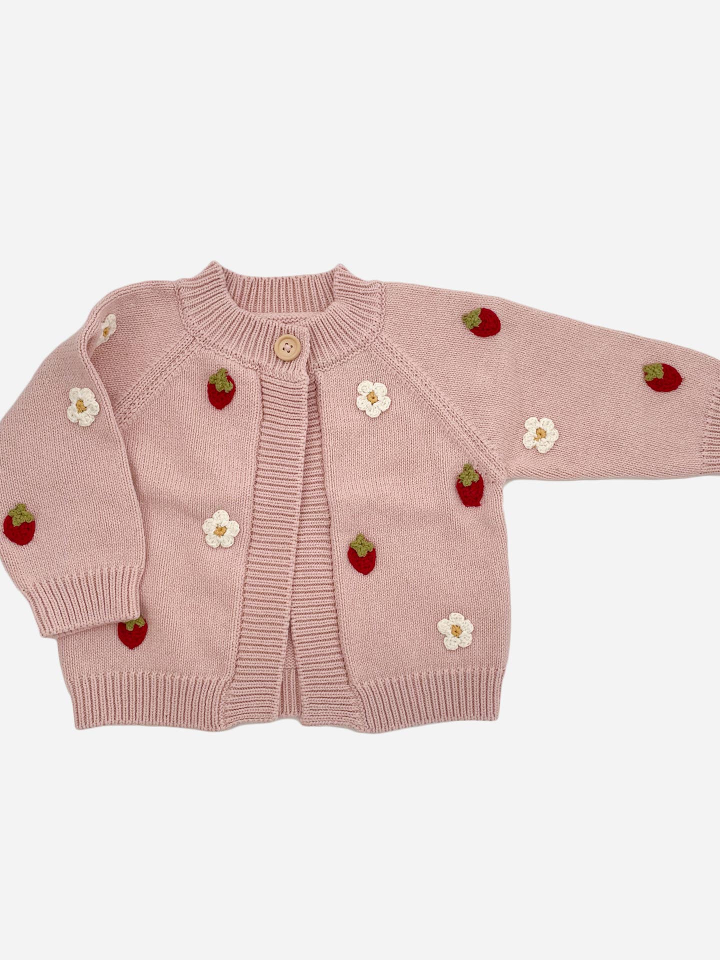 Strawberry Flower Cardigan | Blush