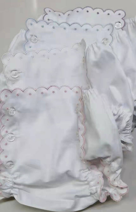 Scalloped Diaper Cover | Pink