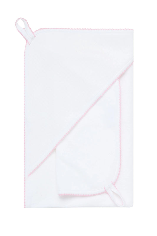 Milano Towel | Pink Picot Trim
