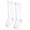 Scalloped Fancy Knee High Socks | White