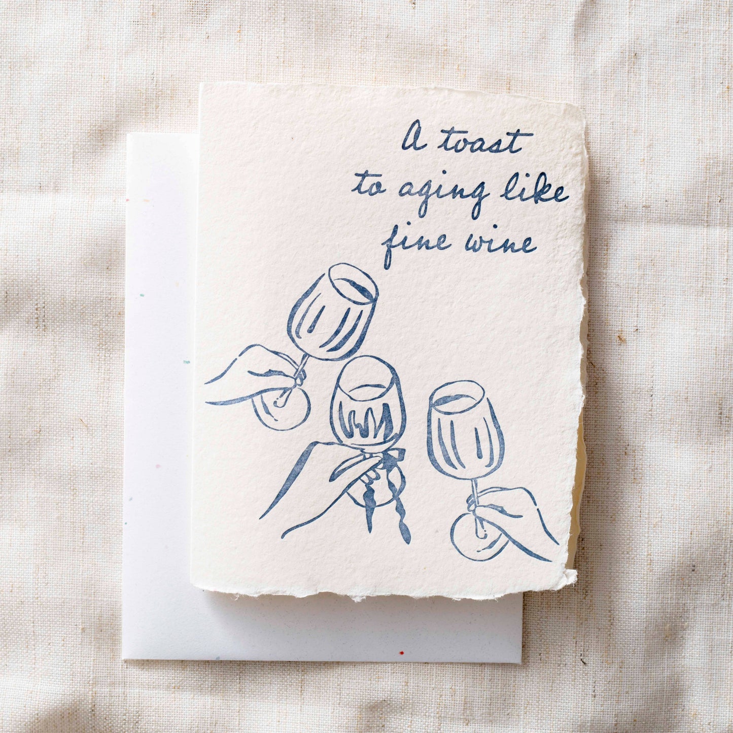 Toasting To A Fine Wine Birthday | Celebration Greeting Card