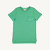 Carter Crewneck | Gibson Island Green with Lake Worth Yellow Stork