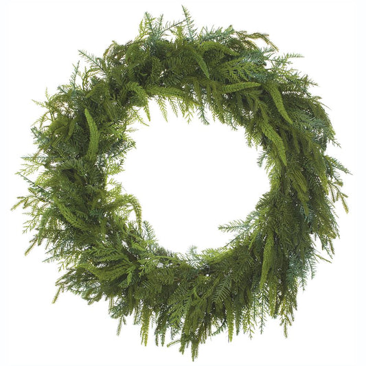 32" Soft PE Cedar Mixed Pine Wreath