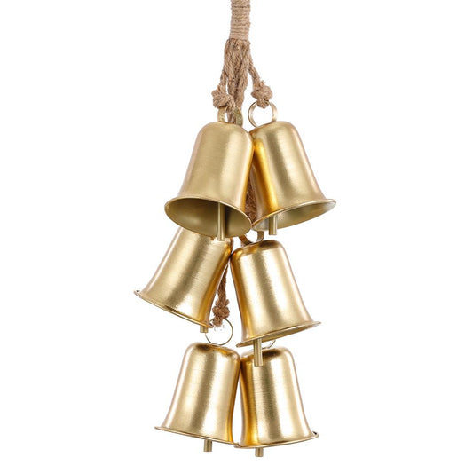 19" Metal Bell Door Knob Hanger | Gold