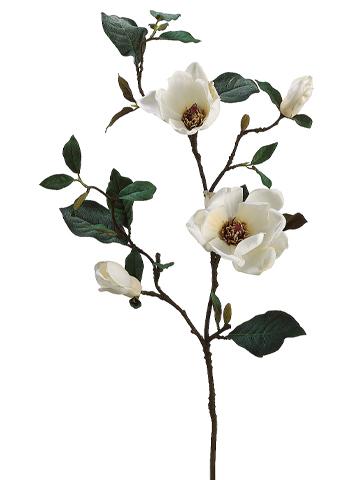 35" Magnolia Spray x2 with Bud | Cream/White