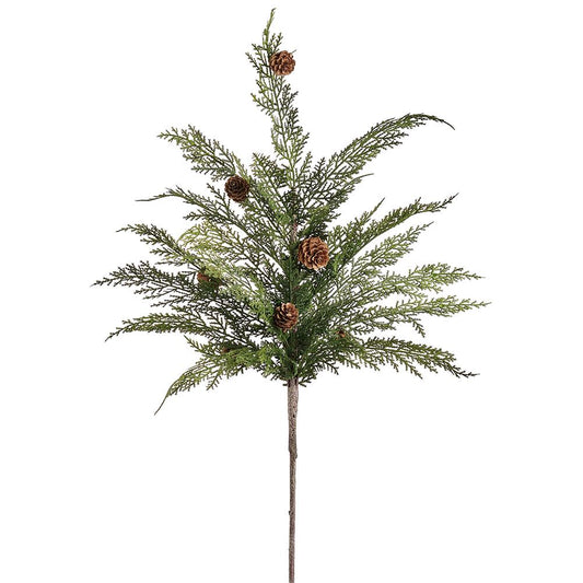29" Cedar Spray With Pine Cone