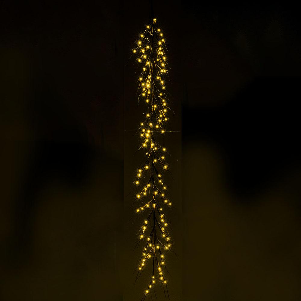 7' Faux Twig Garland w/ 120 LED Lights | Brown