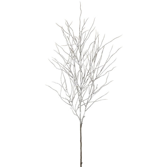 46" Snowed Twig Spray |  White/Brown
