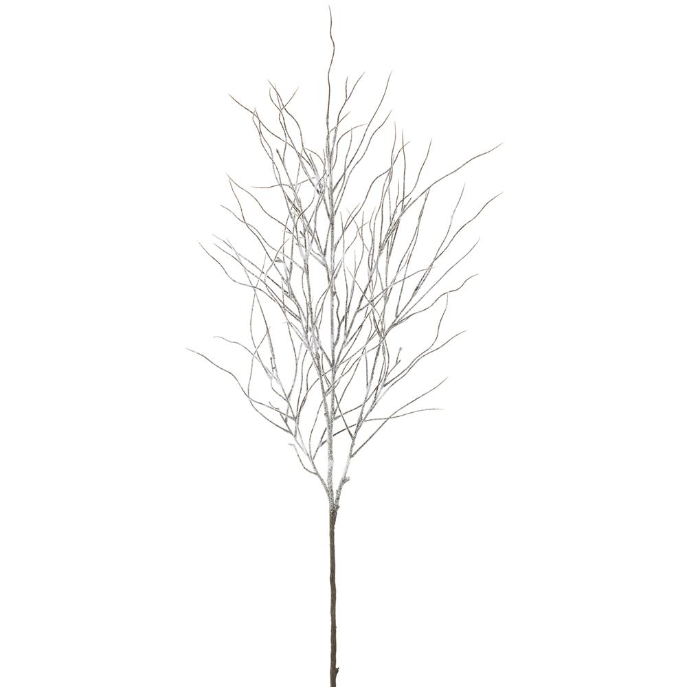 46" Snowed Twig Spray |  White/Brown