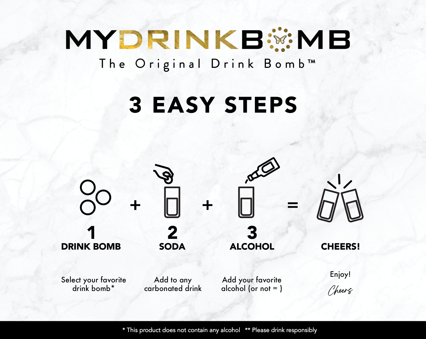 2 pack Cocktail Drink Bomb™  | Asst. Flavors