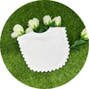 White Cotton Pique Baby Bib | Multiple Colors
