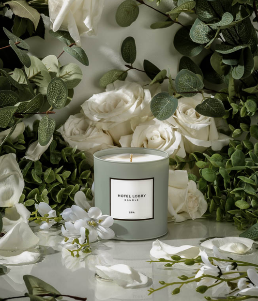 Hotel Lobby Spa | Relaxing Eucalyptus Luxury Soy Candle | 9.75 oz