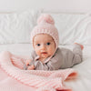 Garter Stitch Knit Bonnet | Blush