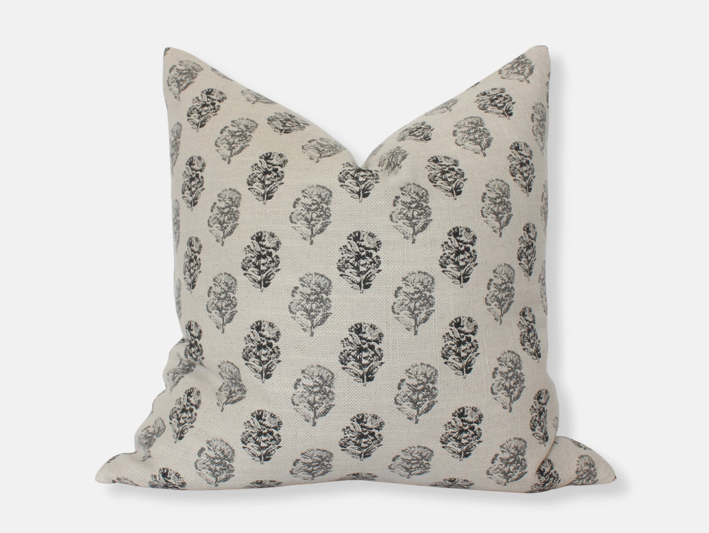 Chara | Charcoal Floral Pillow | Choose Size
