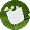 White Cotton Pique Baby Bib | Multiple Colors