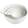 Stoneware Batter Bowls with Glaze | White | Set of 4