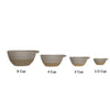 Stoneware Batter Bowls with Glaze | White | Set of 4
