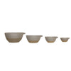 Stoneware Batter Bowls with Glaze | White | Set of 4