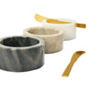 Marble Bowl w/ Metal Knife | 3 colors