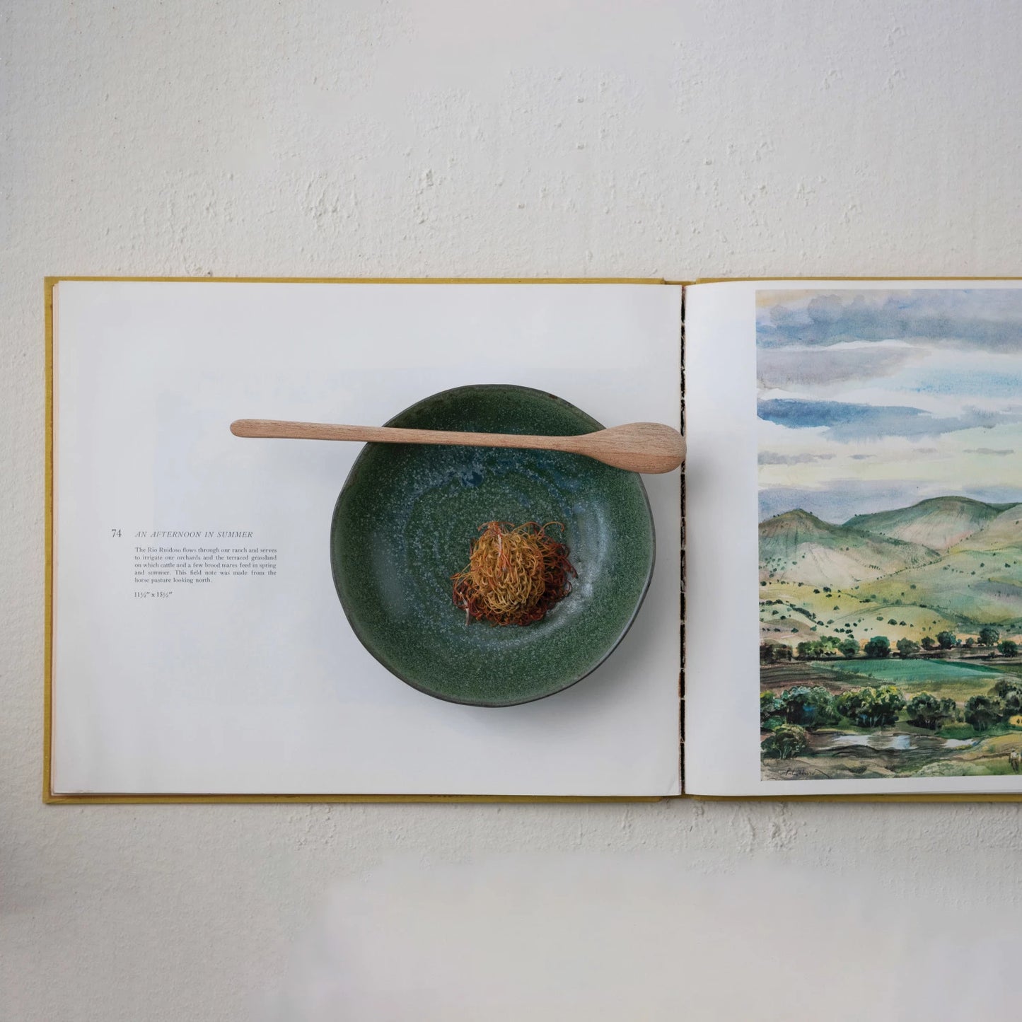 14" Stoneware Serving Bowl | Green