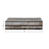 Horn & MDF Box w/ Stripes, Multi Color | 9"