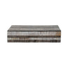 Horn & MDF Box w/ Stripes, Multi Color | 9"